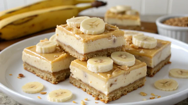 Peanut Butter Banana Pudding Bars: The No-Bake Showstopper