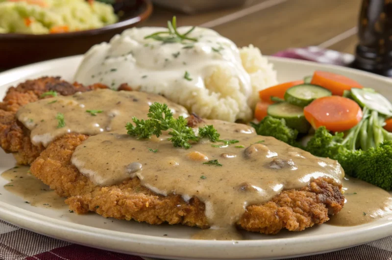 Southern Chicken Fried Steak with Gravy: Crispy Bliss, Creamy Finish