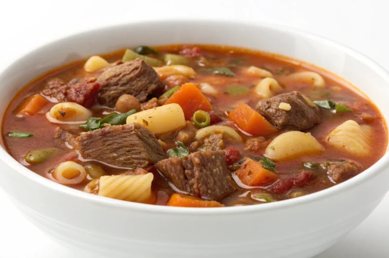 Slow-Cooker Beef Minestrone Soup That Practically Cooks Itself
