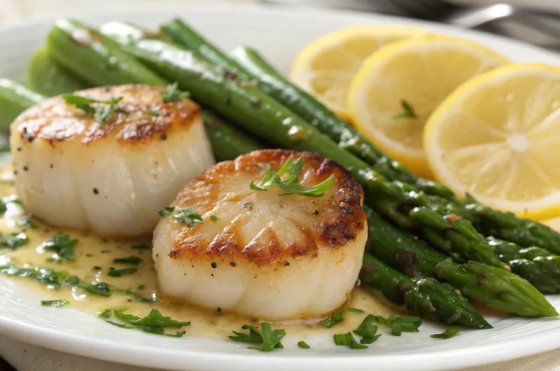 Lemon Garlic Scallops with Asparagus: Zesty, Searing, Irresistible