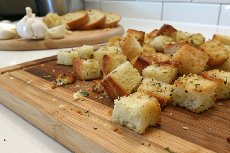 Easy Garlic Homemade Croutons: Crispy, Golden, Addictive