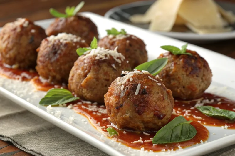 Oven-Baked Italian Meatballs That Practically Sauce Themselves