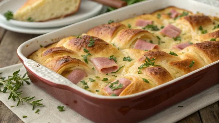 Ham & Cheese Crescent Roll Casserole That Breaks the Internet