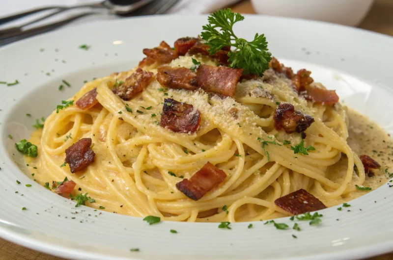 Traditional Spaghetti Carbonara: Creamy, Cheesy, No Cream Needed