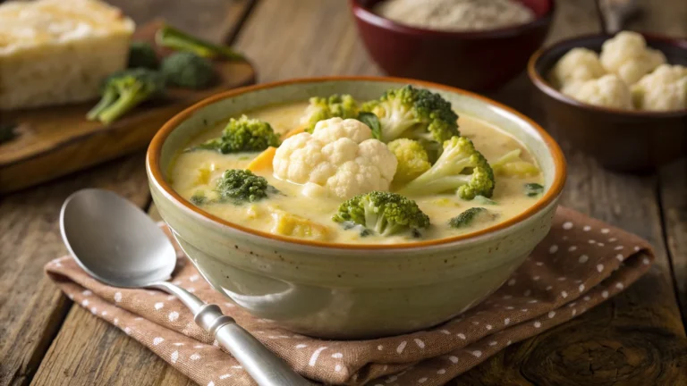 Broccoli & Cauliflower Cheesy Soup: Cozy Bowl, Big Flavor