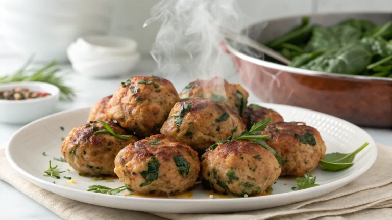 Turkey & Spinach Oven-Baked Meatballs That Disappear Fast