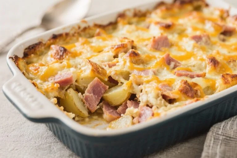 Leftover Ham and Potato Cheesy Casserole – Cozy, Easy, and Crowd-Pleasing