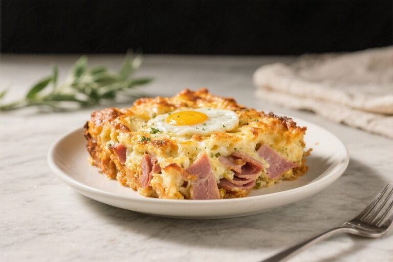 Leftover Ham Breakfast Casserole – A Cozy, Make-Ahead Morning Favorite