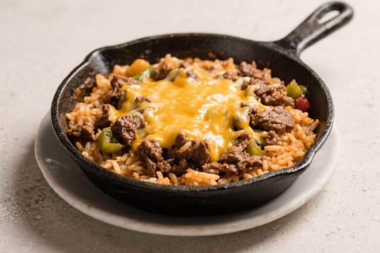 Cheesy Mexican Beef and Rice Skillet – A Weeknight One-Pan Favorite