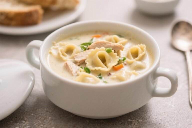 Creamy Chicken Tortellini Soup – Cozy, Hearty, and Comforting