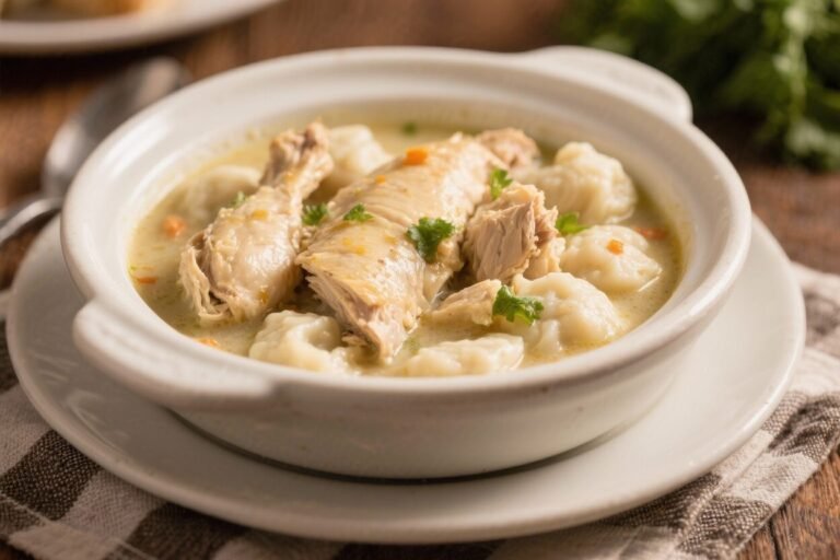 Cracker Barrel Copycat Chicken & Dumplings – Cozy, Creamy, and Comforting