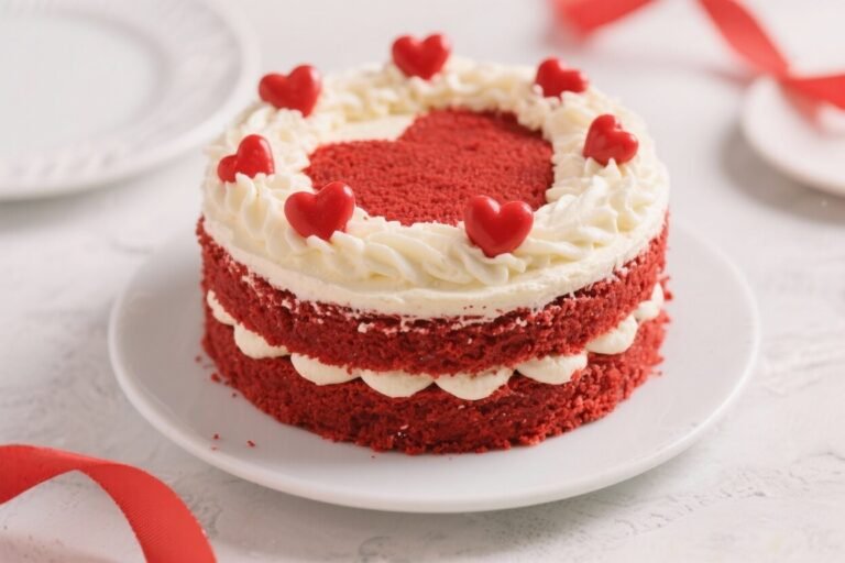 Red Velvet Valentine’s Day Cake – A Soft, Sweet Celebration