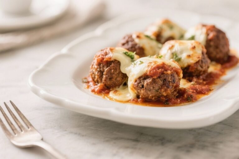 Baked Meatballs With Mozzarella – Comforting, Cheesy, and Easy