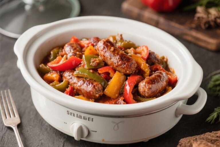 Slow Cooker Italian Sausage & Peppers – Cozy, Flavor-Packed Comfort Food