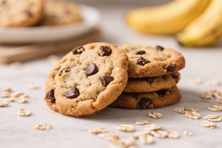 Banana Oat Chocolate Chip Cookies – Soft, Chewy, and Naturally Sweet