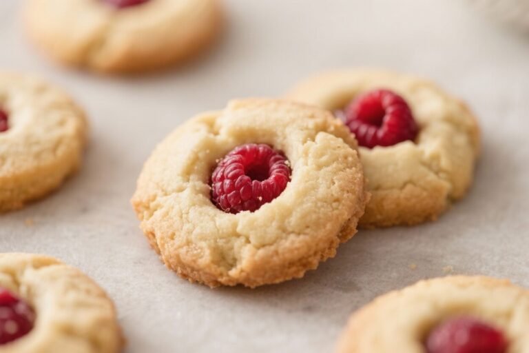 Classic Raspberry Thumbprint Cookies – Buttery, Jam-Filled Treats