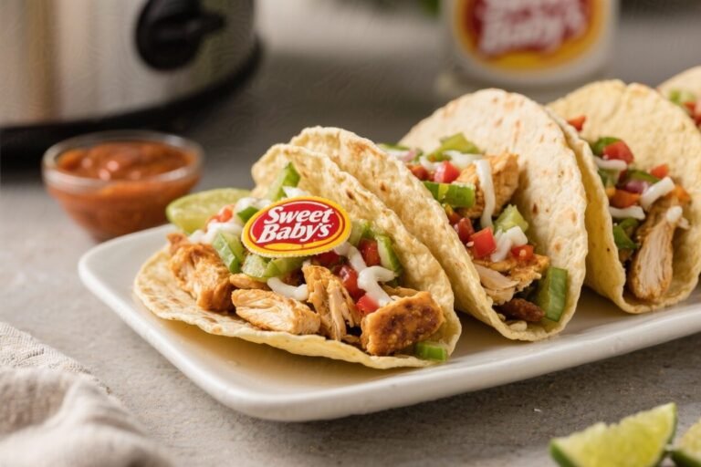 Sweet Baby Rays Crockpot Chicken Tacos – Easy, Saucy, and Crowd-Pleasing