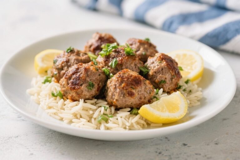Greek Turkey Meatballs With Lemon Orzo – Bright, Fresh, and Weeknight-Friendly