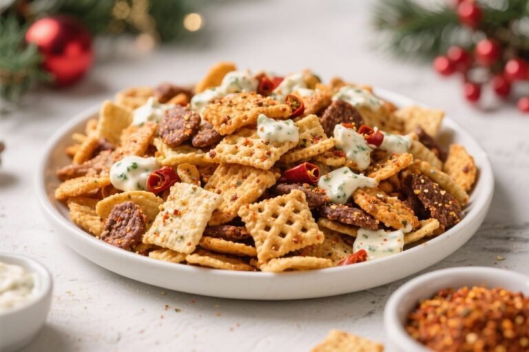 Spicy Ranch Chex Mix for the Holidays – Crunchy, Zesty, Crowd-Pleasing Snack