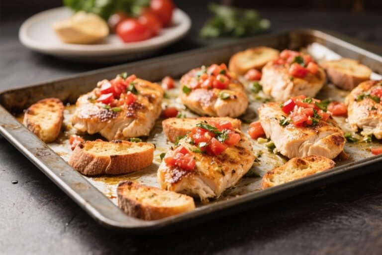 Sheet Pan Bruschetta Chicken – Fresh, Fast, and Foolproof