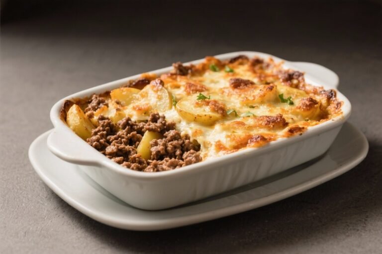 Ground Beef and Potato Casserole – Cozy, Hearty, and Easy