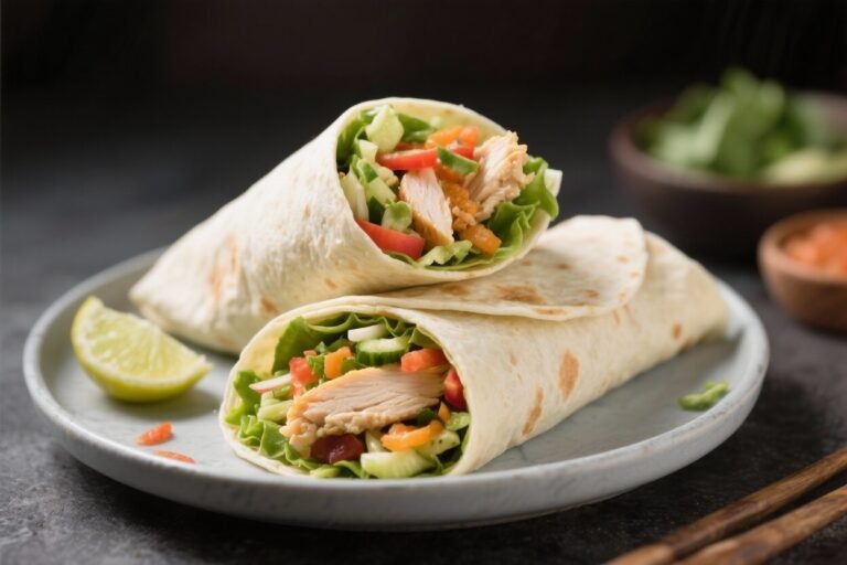 Healthy Thai Chicken Salad Wraps – Fresh, Bright, and Ready in Minutes