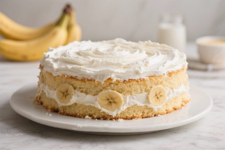 Banana Pudding Cake With Whipped Cream Frosting – A Soft, Comforting Dessert