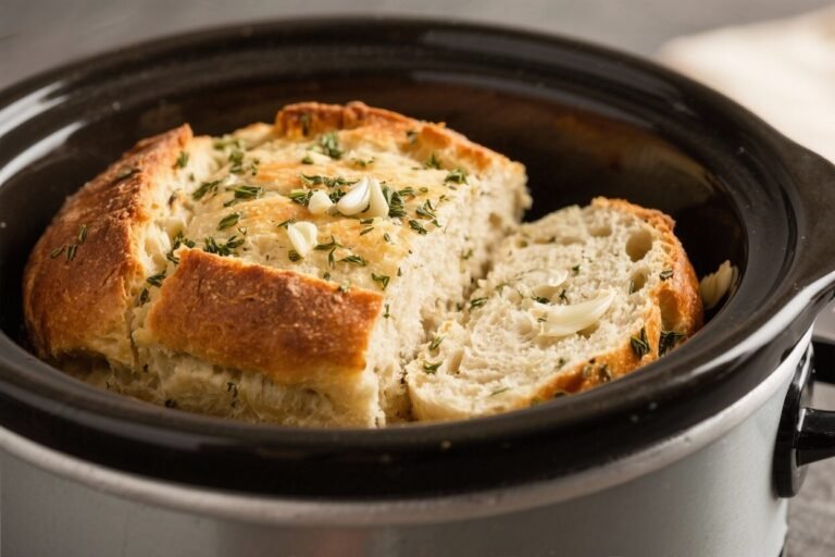Garlic Herb Beer Bread in Crockpot – Easy, Fragrant, and Foolproof