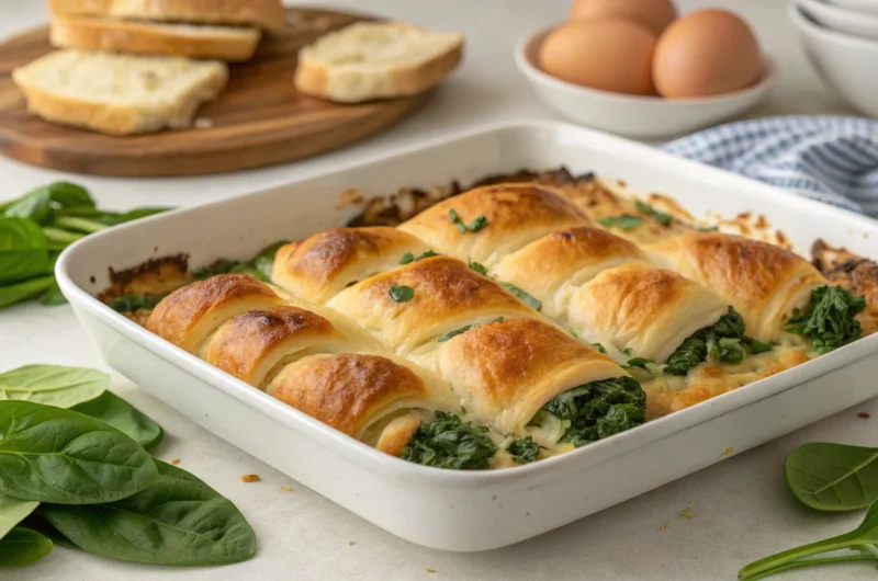 Vegetarian Spinach Crescent Roll Casserole: Weeknight Win