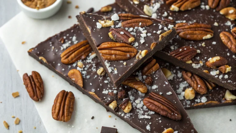 Salted Chocolate Pecan Pie Bark: The Crackly Holiday Flex