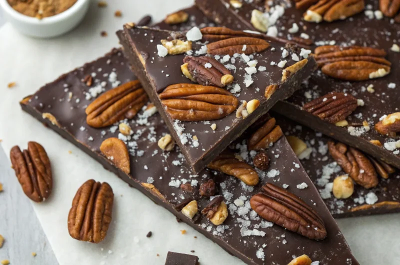 Salted Chocolate Pecan Pie Bark: The Crackly Holiday Flex