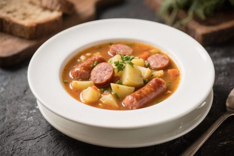 German-Style Potato Sausage Soup – Cozy, Hearty, and Simple