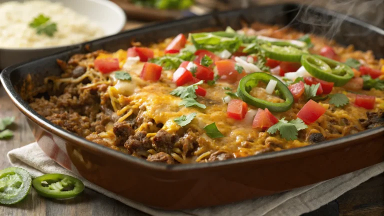 Cheesy Mexican Beef & Rice Casserole You’ll Crave Weekly