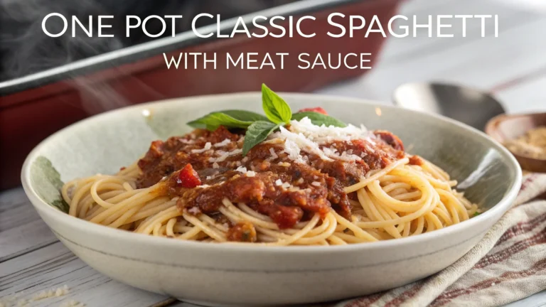 One Pot Classic Spaghetti with Meat Sauce: Weeknight Hero