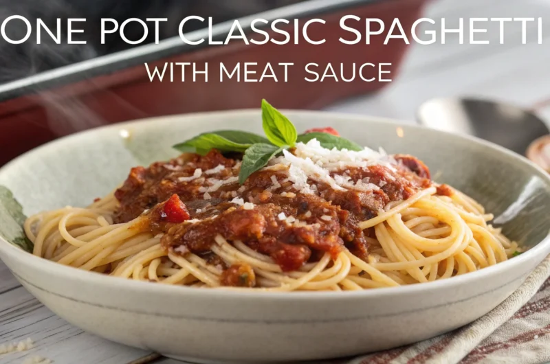 One Pot Classic Spaghetti with Meat Sauce: Weeknight Hero