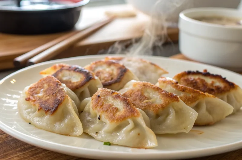 Pan-Fried Chicken Dumplings That Snap, Sizzle, Win
