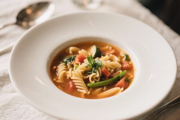 Vegetarian Italian Pasta Soup – A Cozy, Flavor-Packed Bowl