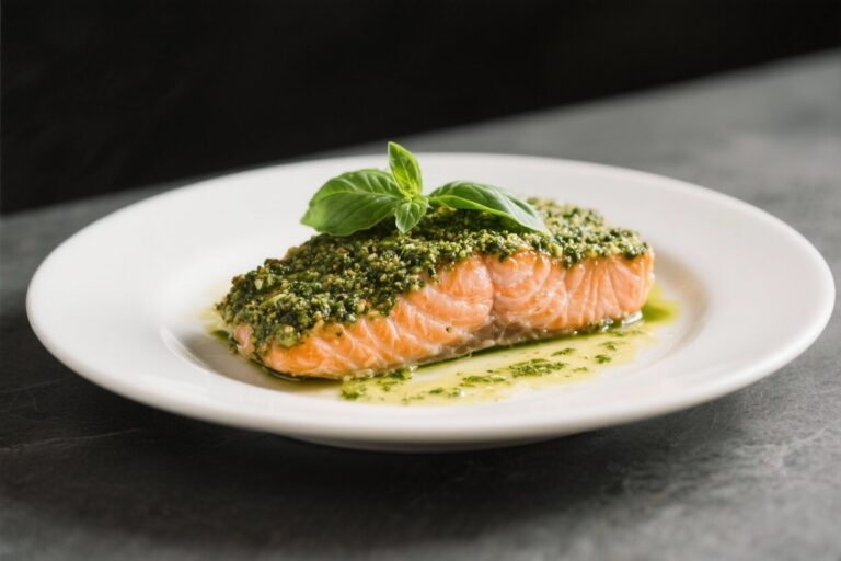 Basil Pesto Crusted Salmon – A Fresh, Flavor-Packed Weeknight Dinner