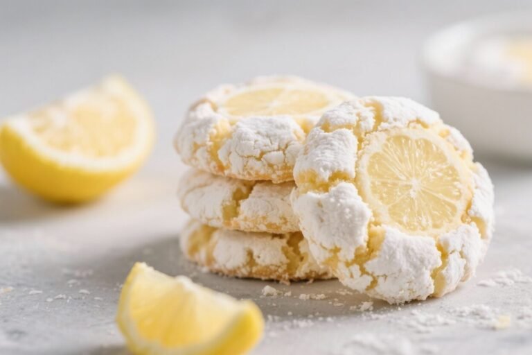 Classic Lemon Crinkle Cookies – Bright, Soft, and Sugar-Dusted