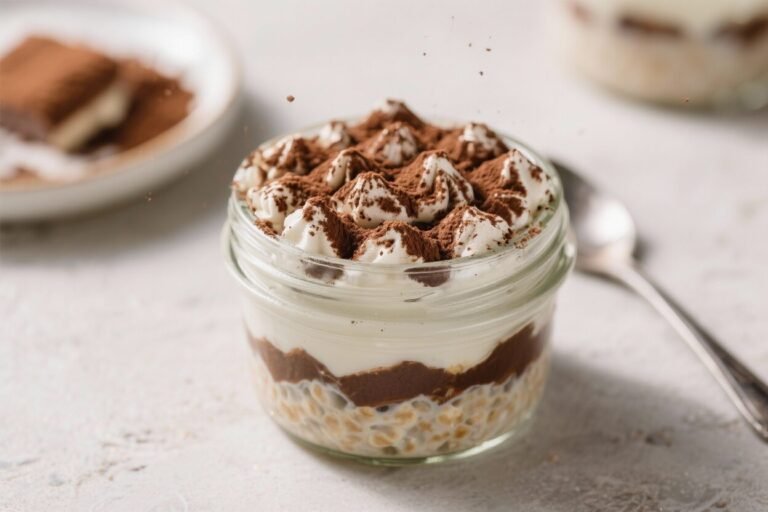 Tiramisu-Inspired Overnight Oats – A Cozy, Coffee-Kissed Breakfast