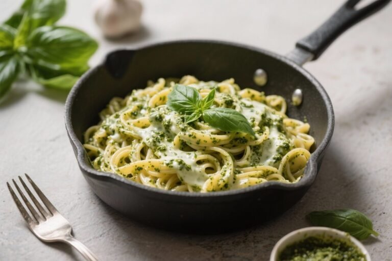 One-Pot Basil Pesto Cream Pasta – Cozy, Fast, and Flavor-Packed