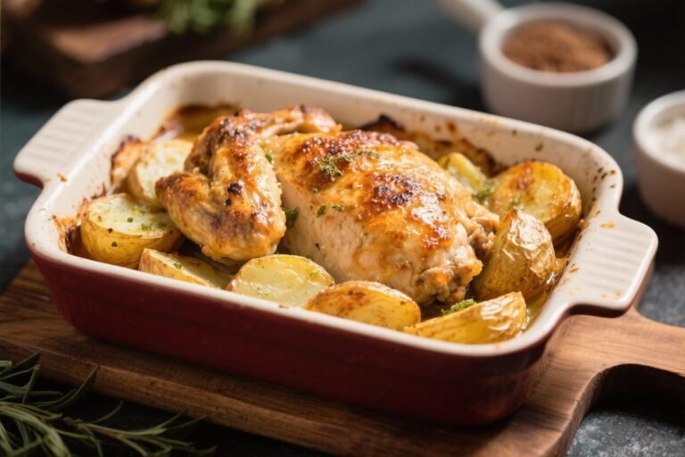 Classic Baked Chicken & Potatoes – Simple, Comforting, and Reliable