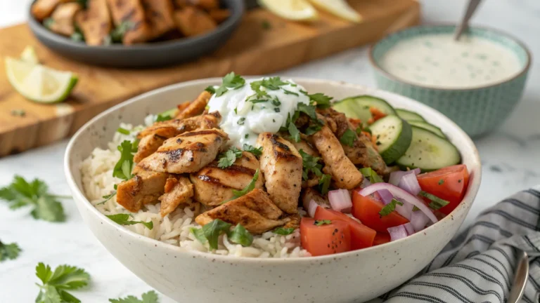 Chicken Shawarma Bowl with Garlic Sauce & Rice: Weeknight Legend