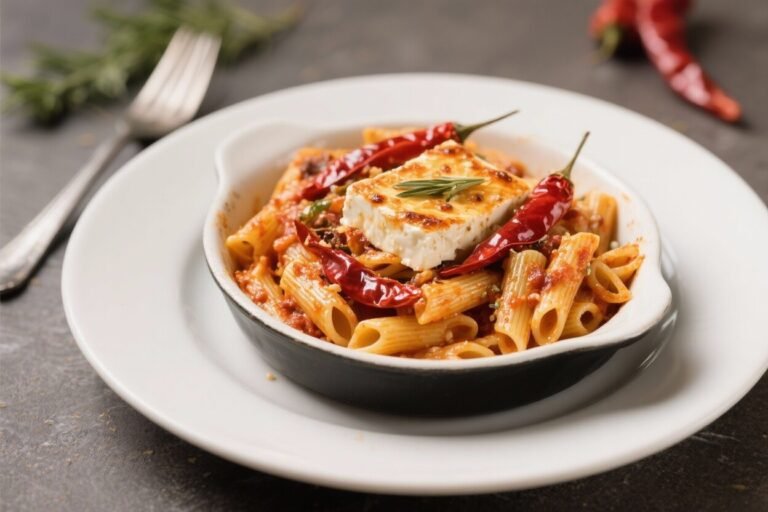 Spicy Baked Feta Pasta With Chili Oil – A Cozy, Flavor-Packed Weeknight Dinner