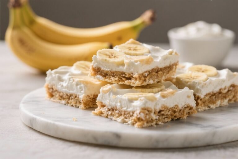 No-Bake Banana Pudding Bars – Creamy, Comforting, and Easy