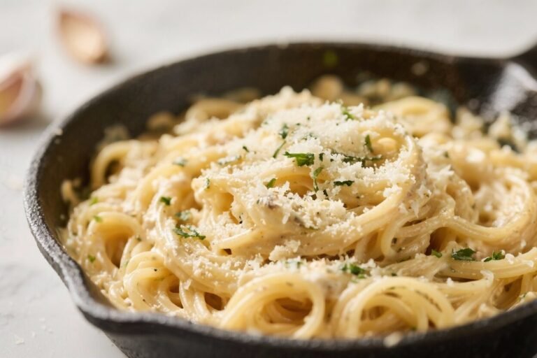 Creamy One Pot Garlic Parmesan Spaghetti – Simple, Cozy, and Comforting