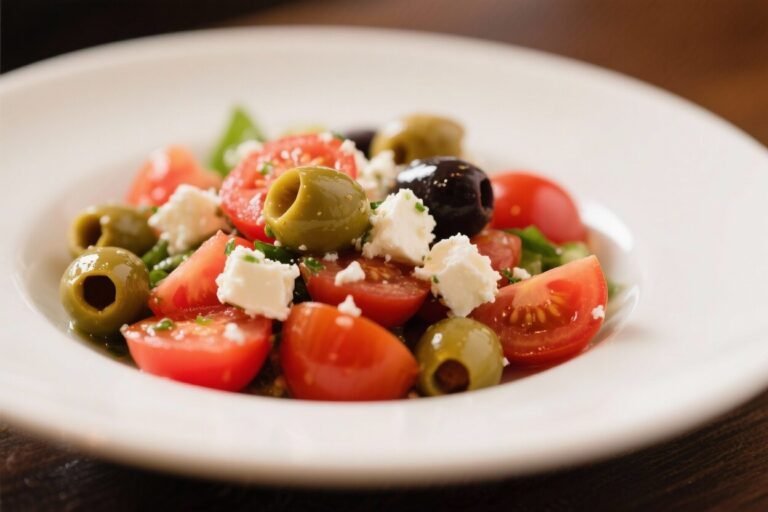 Mediterranean Tomato Salad With Feta & Olives – Fresh, Zesty, and Easy