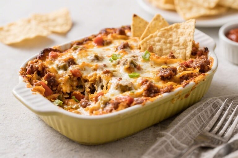 Taco Casserole Bake with Tortilla Chips – A Cozy, Crowd-Pleasing Weeknight Dinner