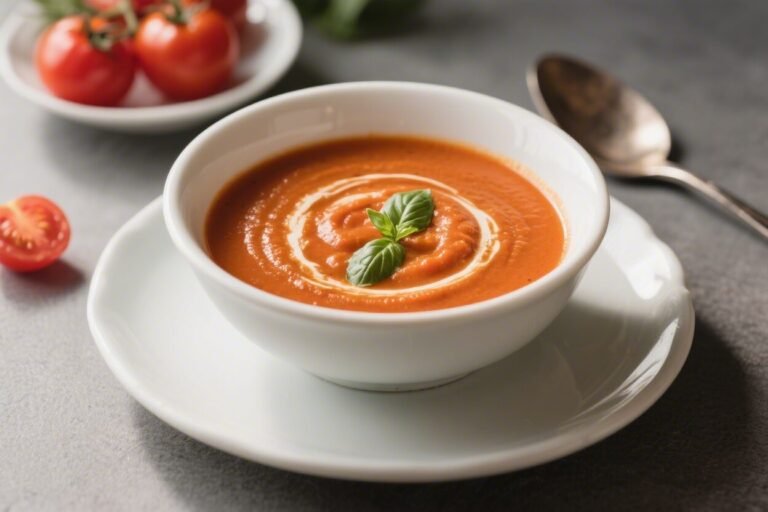Roasted Tomato Basil Soup – Simple, Cozy, and Full of Flavor