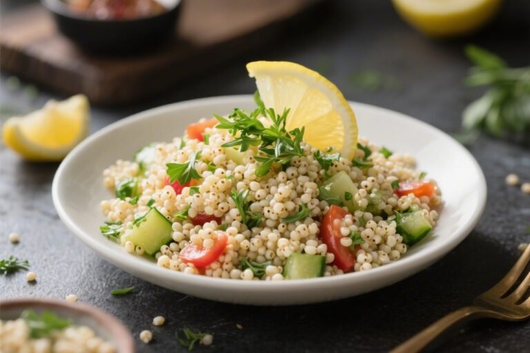 Lemon Herb Pearl Couscous Salad – Bright, Fresh, and Easy